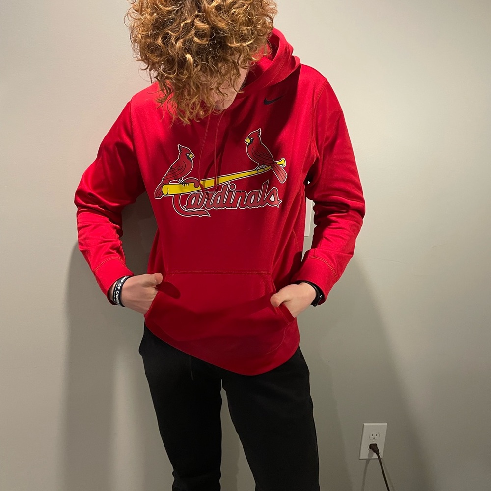 Nike St Louis Cardinals Dri Fit Hoodie Major League Baseball MLB Sweatshirt